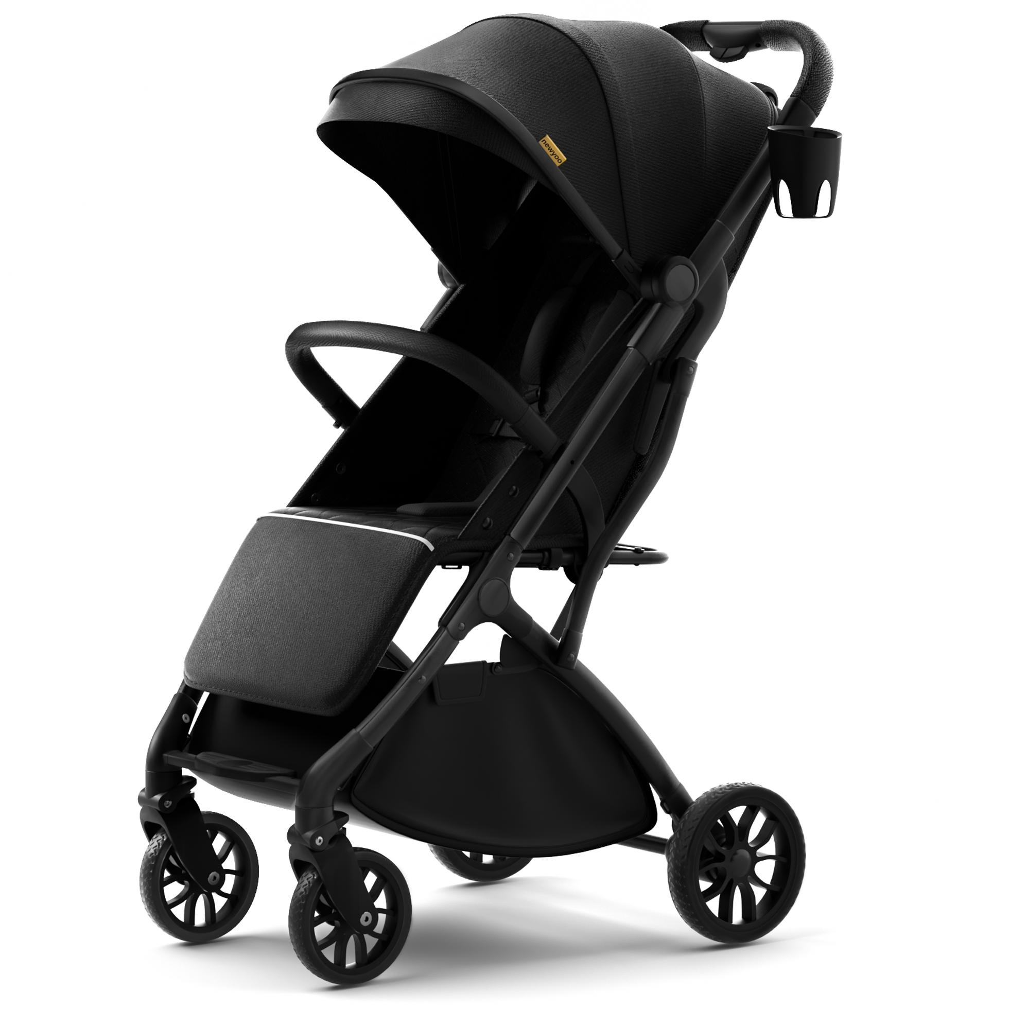 newyoo GlideTow TR18 Lightweight Stroller for Travel, Black