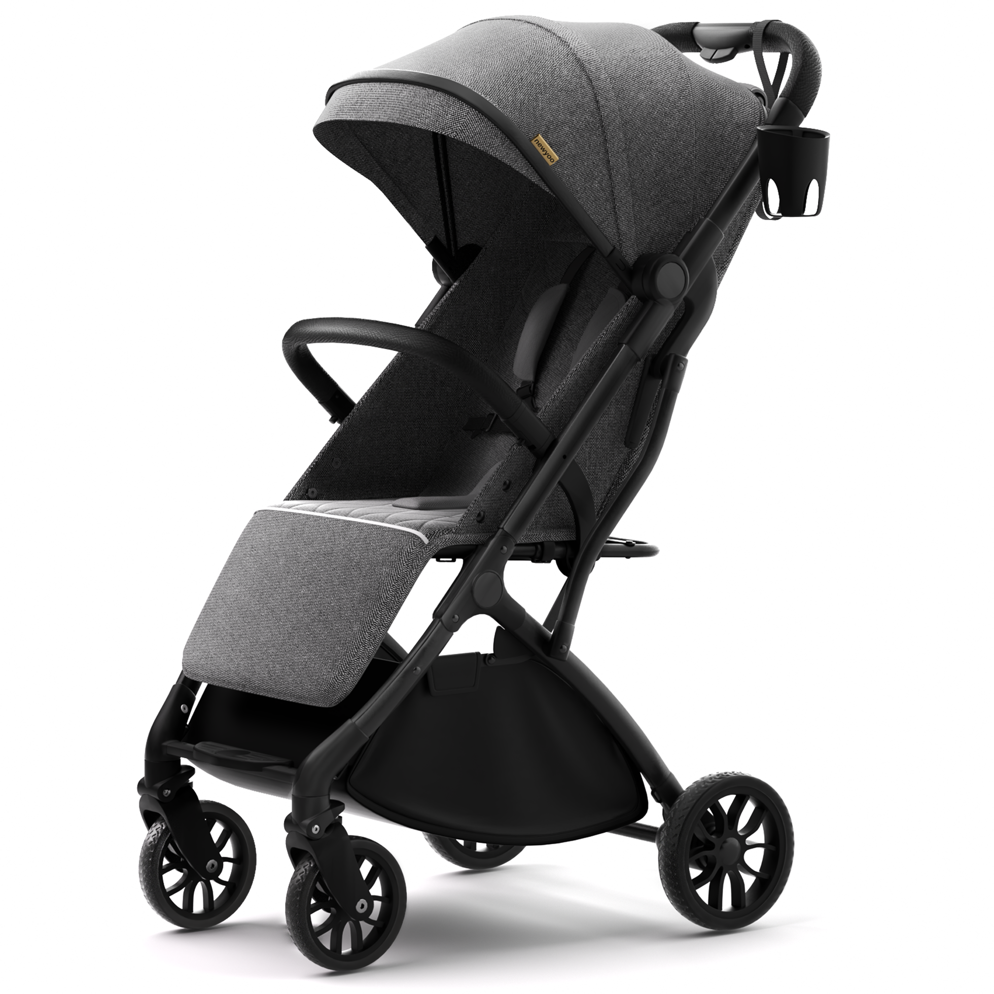 newyoo GlideTow TR18 Lightweight Stroller for Travel, Gray