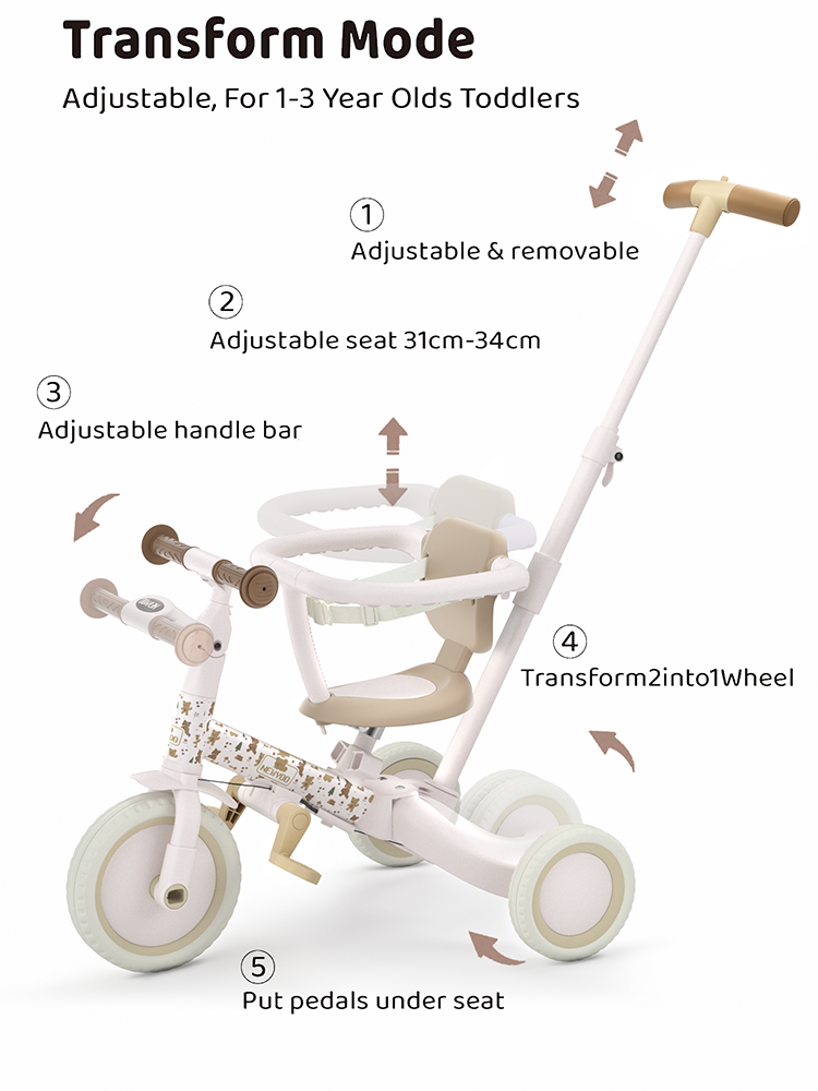 newyoo Tricycle, TR008, Ivory