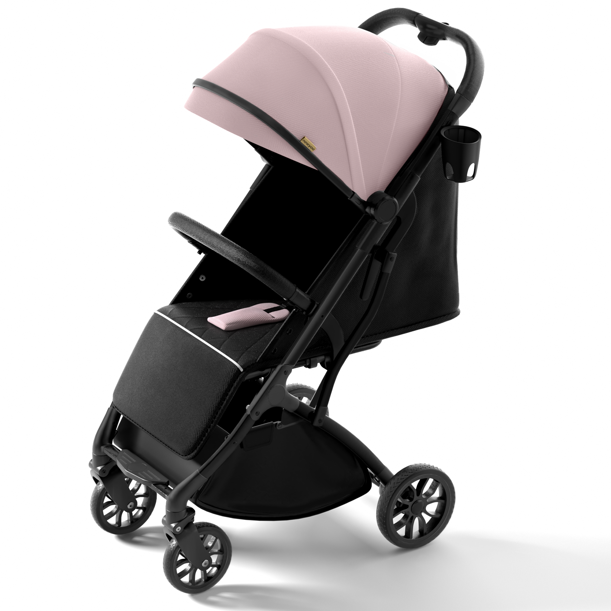 newyoo GlideTow TR18 Lightweight Stroller for Travel, Pink