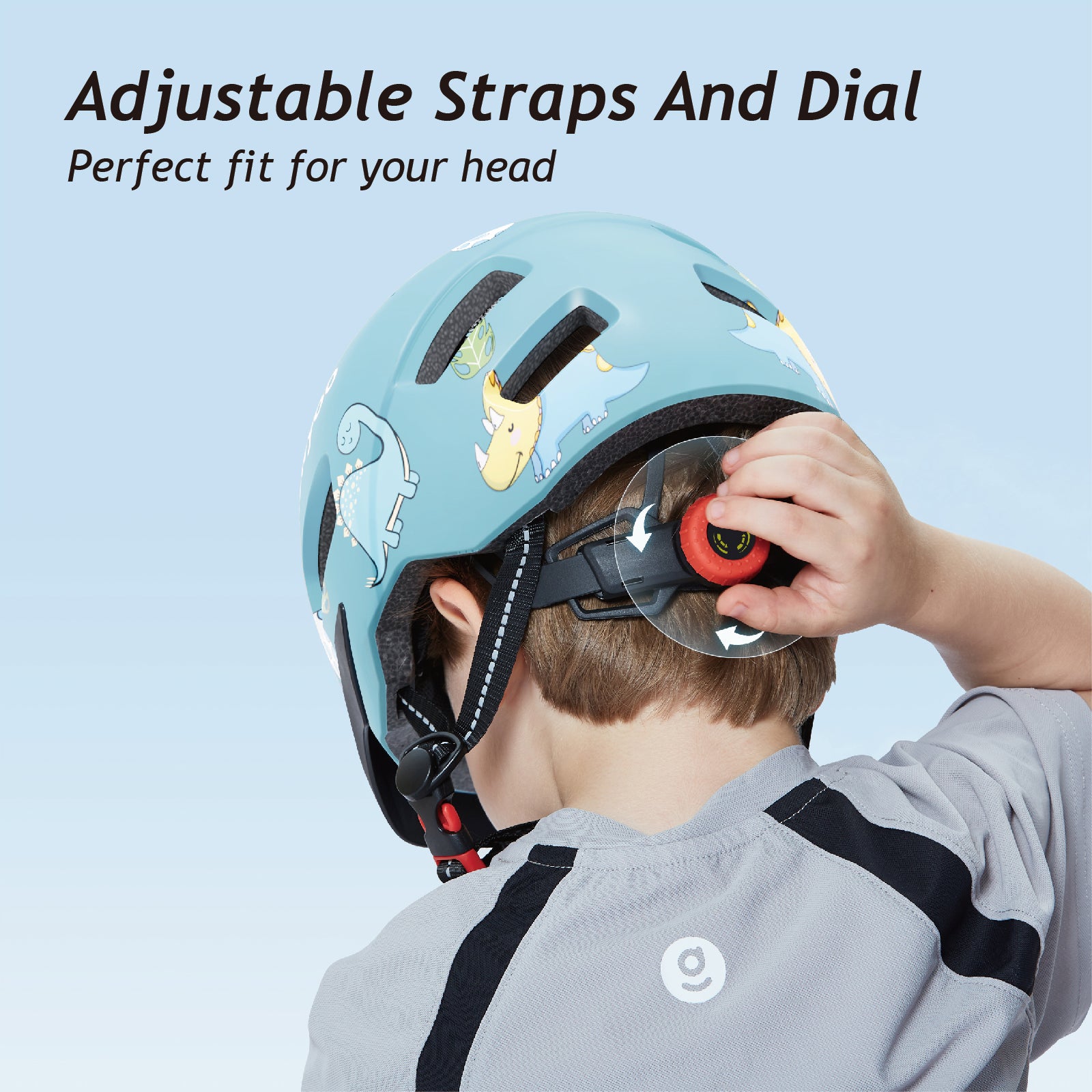 newyoo Toddler Bike Helmet for 1-5, 48-52cm, with Sun Visor & 14 Vents, Blue